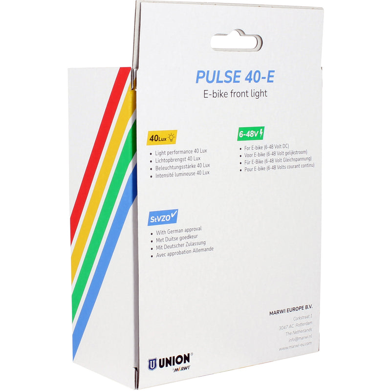 Afbeelding laden in galerijviewer, Union koplamp pulse 40-e e-bike 6-48v 40lux
