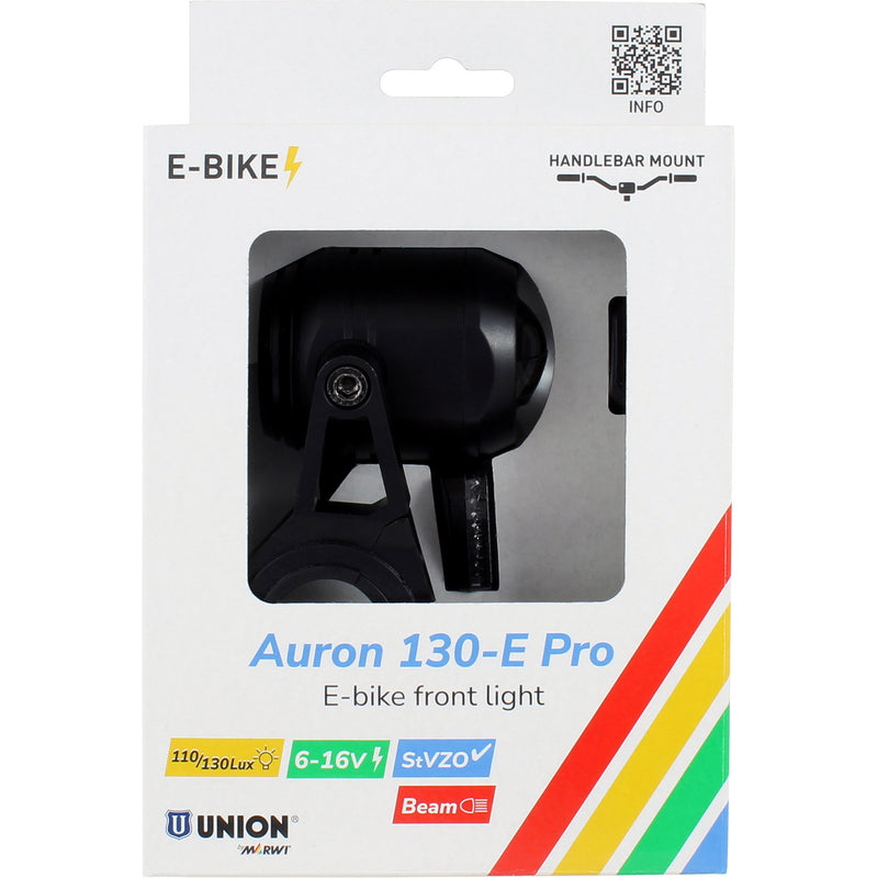 Afbeelding laden in galerijviewer, Qibbel union koplamp auron 130-e pro e-bike 6-16v 130lux
