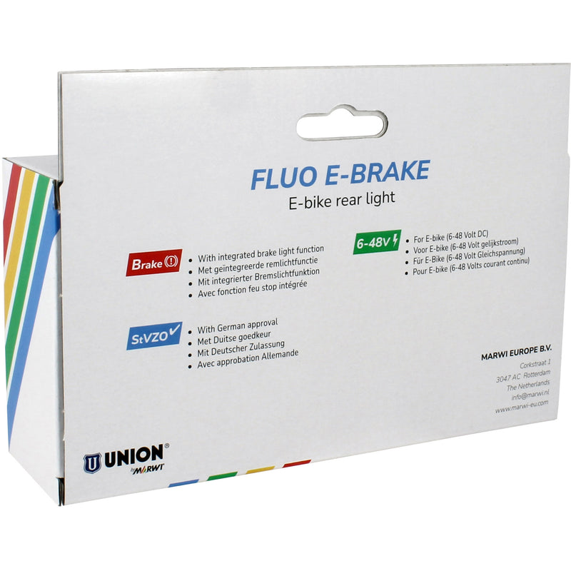 Afbeelding laden in galerijviewer, Union rear light ebike fluo e-brake w. brak.
