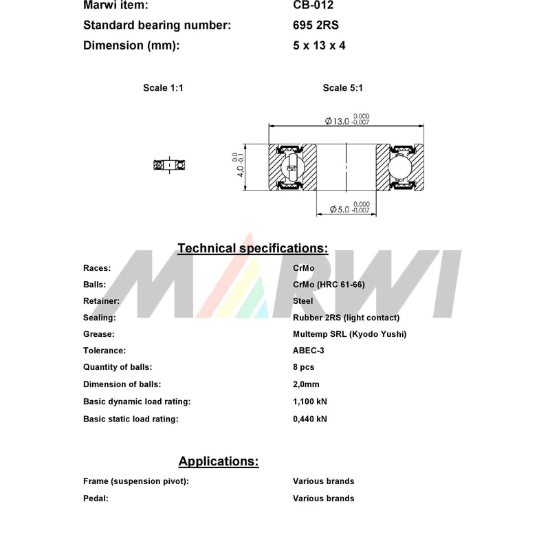 Afbeelding laden in galerijviewer, Union kogellager ball bearing cb-012 5x13x4
