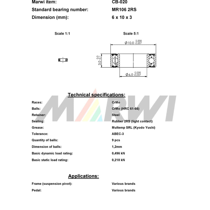 Afbeelding laden in galerijviewer, Union kogellager ball bearing cb-020 6x10x3
