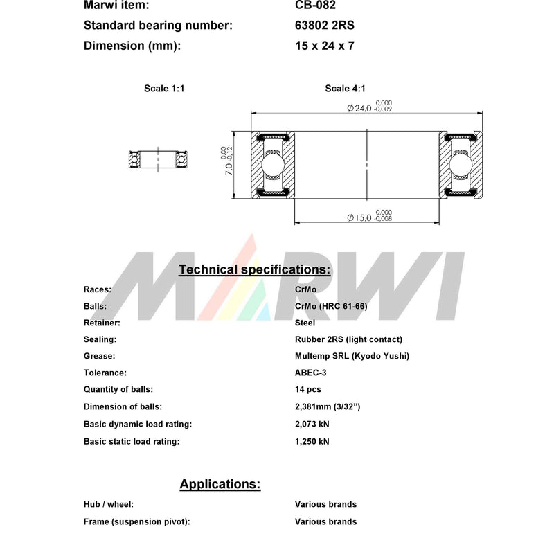 Afbeelding laden in galerijviewer, Union kogellager ball bearing cb-082 15x24x7
