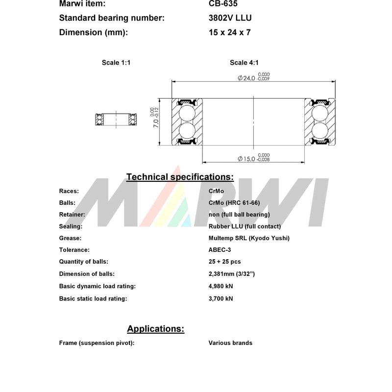 Afbeelding laden in galerijviewer, Union kogellager ball bearing cb-635 15x24x7
