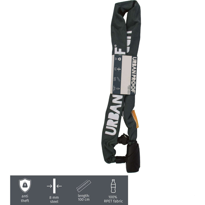 Afbeelding laden in galerijviewer, Urbanproof kettingslot 8mm*100cm groen
