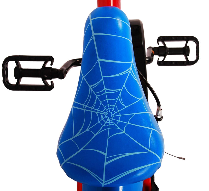 Afbeelding laden in galerijviewer, Spiderman Ultimate Spider-Man Kinderfiets Jongens 16 inch Blauw Rood Twee handremmen
