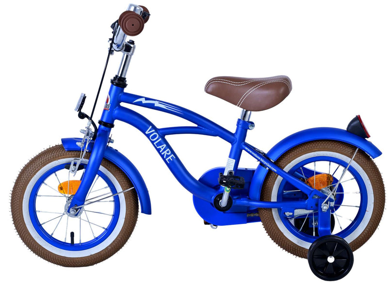 Afbeelding laden in galerijviewer, Volare Blue Cruiser Kinderfiets - Jongens - 12 inch - Blauw - 95% afgemonteerd

