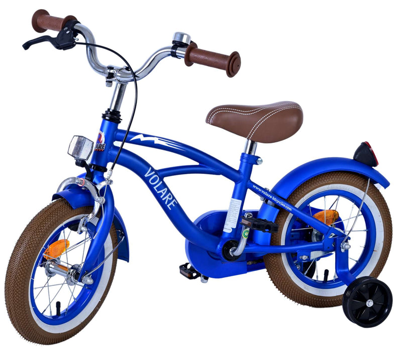 Afbeelding laden in galerijviewer, Volare Blue Cruiser Kinderfiets - Jongens - 12 inch - Blauw - 95% afgemonteerd
