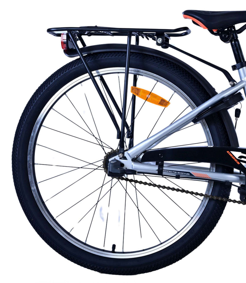 Afbeelding laden in galerijviewer, Volare Cross Kinderfiets Jongens 24 inch Zilver 3 versnellingen
