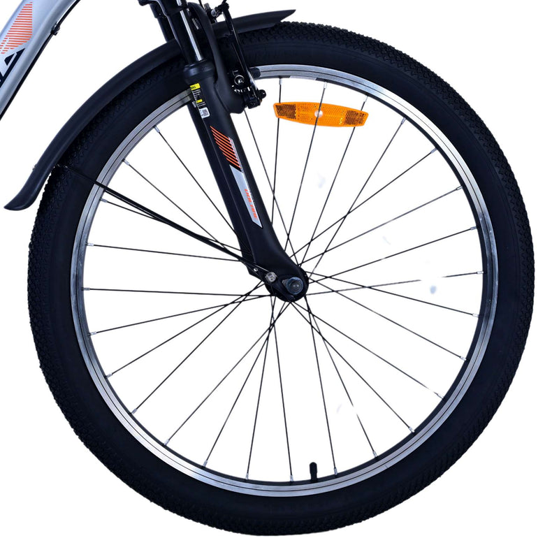 Afbeelding laden in galerijviewer, Volare Cross Kinderfiets Jongens 24 inch Zilver 3 versnellingen
