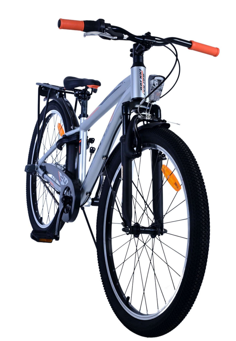 Afbeelding laden in galerijviewer, Volare Cross Kinderfiets Jongens 24 inch Zilver 3 versnellingen
