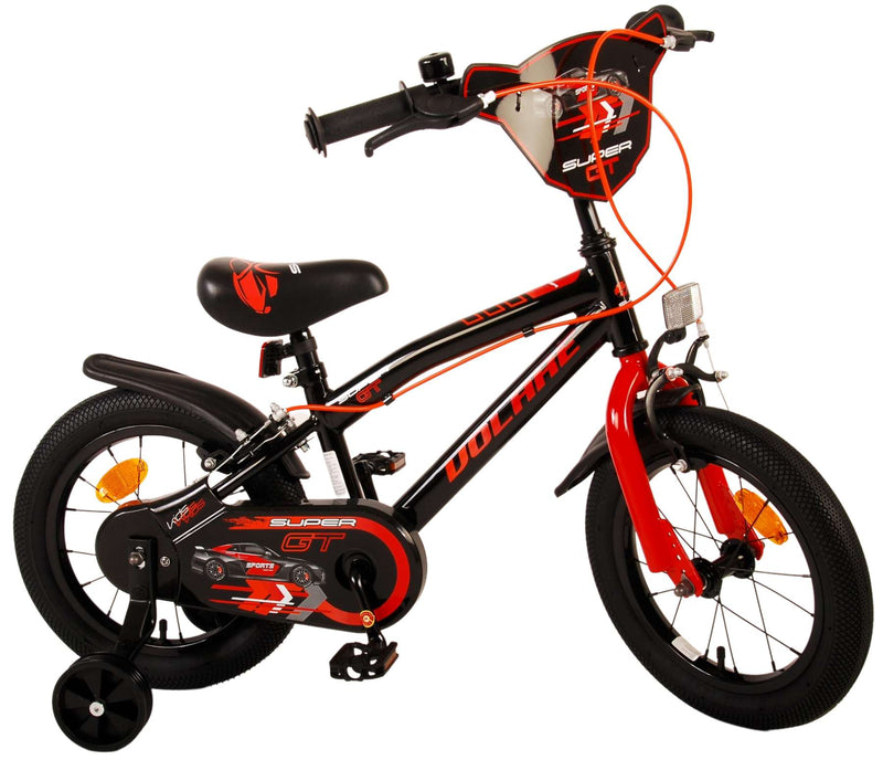 Afbeelding laden in galerijviewer, Volare Super GT Kinderfiets Jongens 14 inch Rood Twee handremmen
