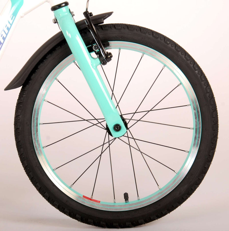 Afbeelding laden in galerijviewer, Volare Glamour Kinderfiets - Meisjes - 18 inch - Wit Mint Groen - Prime Collection
