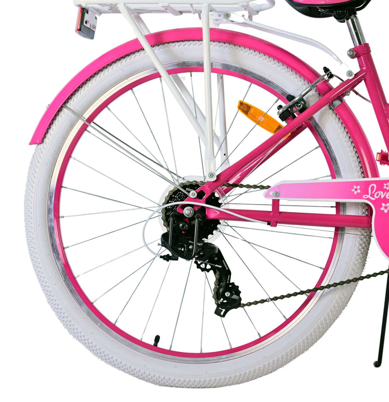 Afbeelding laden in galerijviewer, Volare lovely kinderfiets - meisjes - 26 inch - roze - 7 speed
