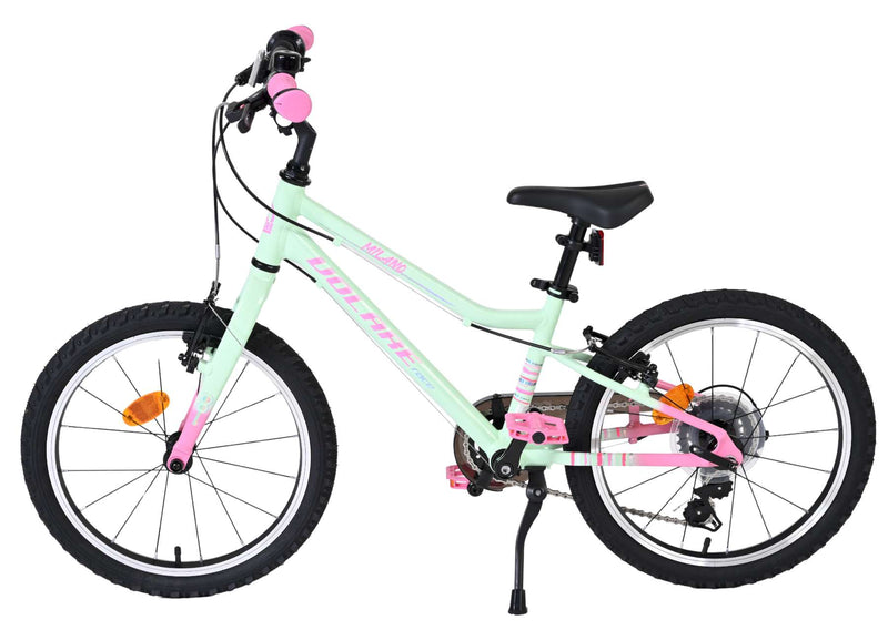 Afbeelding laden in galerijviewer, Volare milano kinderfiets - meisjes - 18 inch - mintgroen - 6 speed
