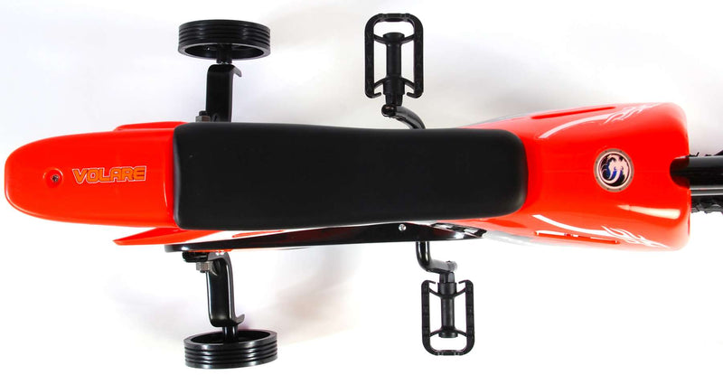 Afbeelding laden in galerijviewer, Volare Motorbike Kinderfiets Jongens 12 inch Oranje 95% afgemonteerd

