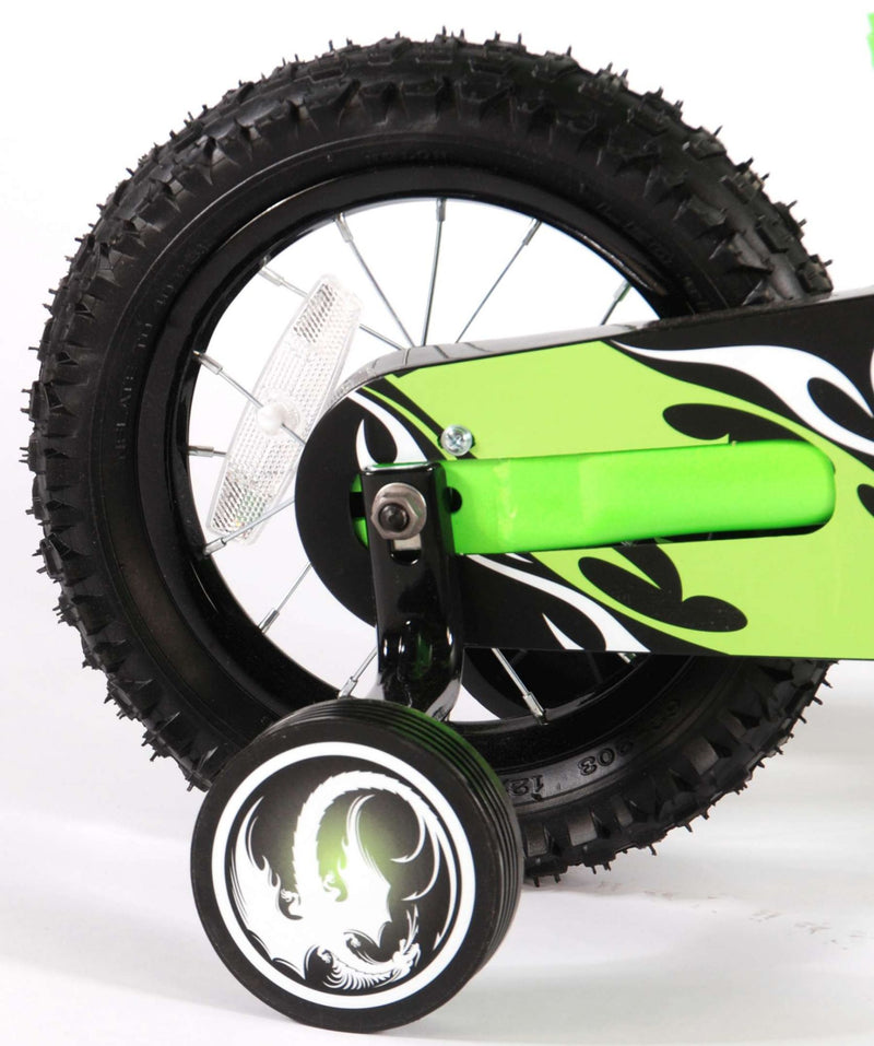 Afbeelding laden in galerijviewer, Volare Motorbike Kinderfiets - Jongens - 12 inch - Groen - 95% afgemonteerd

