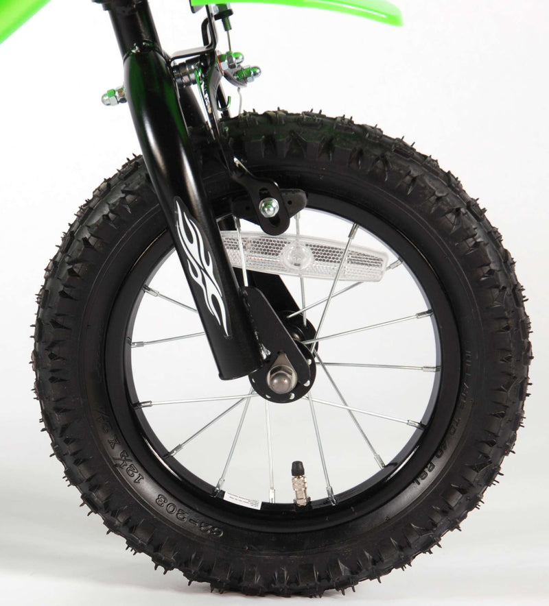Afbeelding laden in galerijviewer, Volare Motorbike Kinderfiets - Jongens - 12 inch - Groen - 95% afgemonteerd
