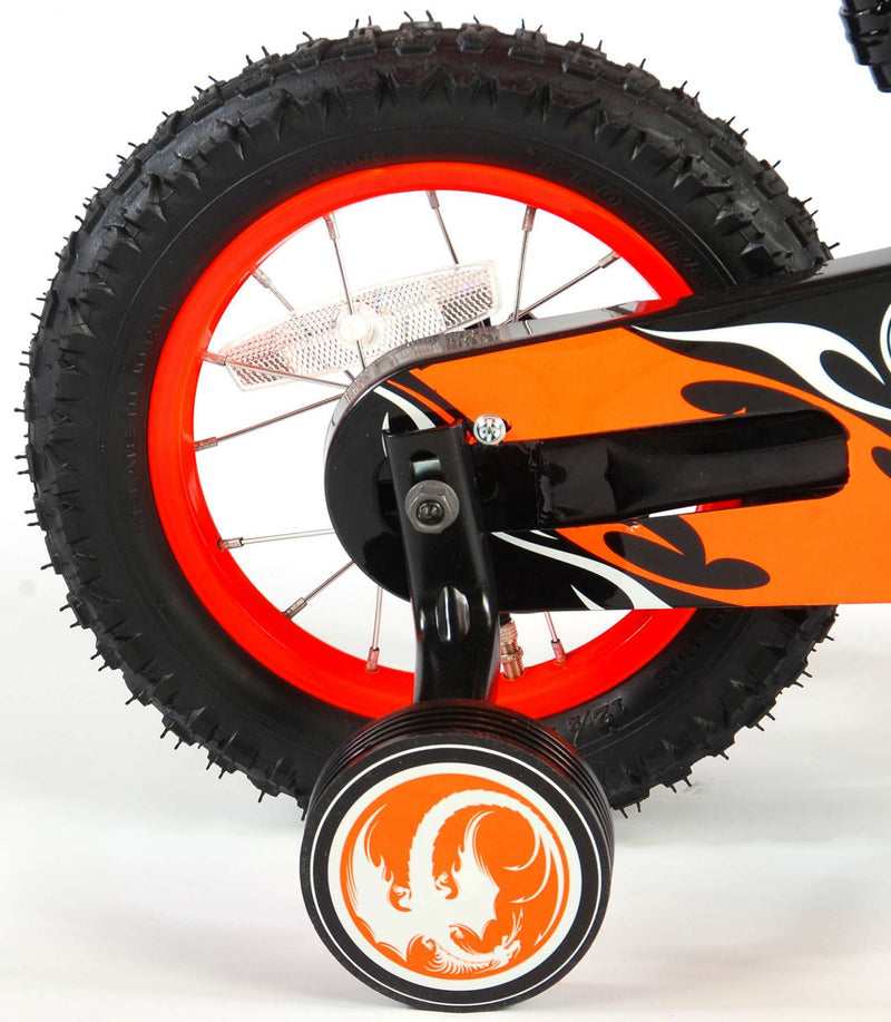 Afbeelding laden in galerijviewer, Volare Motorbike Kinderfiets Jongens 12 inch Oranje 95% afgemonteerd
