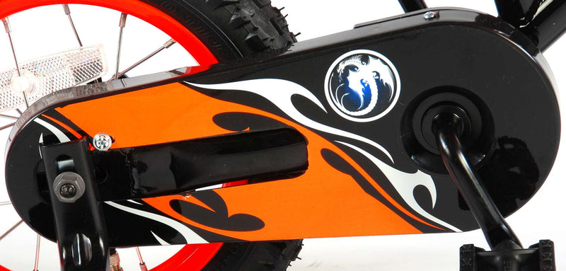 Afbeelding laden in galerijviewer, Volare Motorbike Kinderfiets Jongens 12 inch Oranje 95% afgemonteerd
