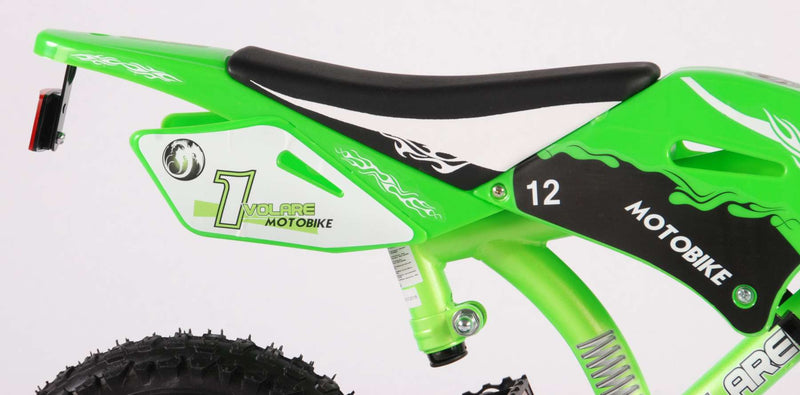 Afbeelding laden in galerijviewer, Volare Motorbike Kinderfiets - Jongens - 12 inch - Groen - 95% afgemonteerd
