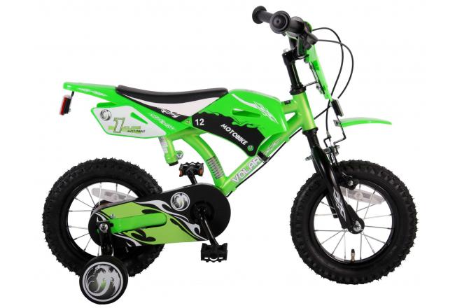 Afbeelding laden in galerijviewer, Volare Motorbike Kinderfiets Jongens 12 inch Groen Twee handremmen
