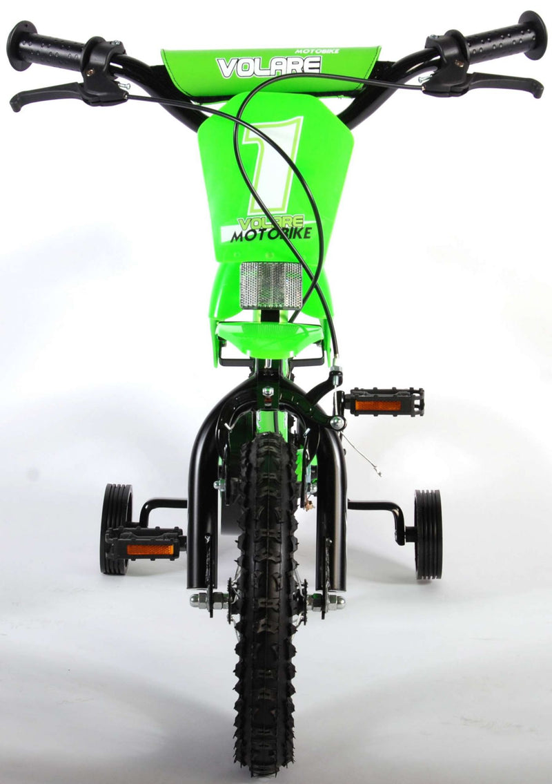Afbeelding laden in galerijviewer, Volare Motorbike Kinderfiets Jongens 12 inch Groen Twee handremmen
