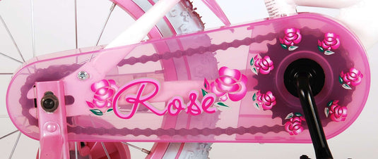 Volare Rose Kinderfiets Meisjes 14 inch Roze Wit 95% afgemonteerd
