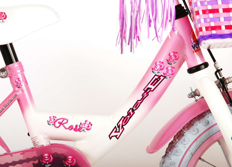 Afbeelding laden in galerijviewer, Volare Rose Kinderfiets Meisjes 14 inch Roze Wit 95% afgemonteerd

