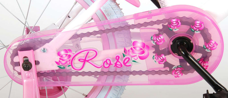 Afbeelding laden in galerijviewer, Volare Rose Kinderfiets - Meisjes - 16 inch - Roze Wit - 95% afgemonteerd
