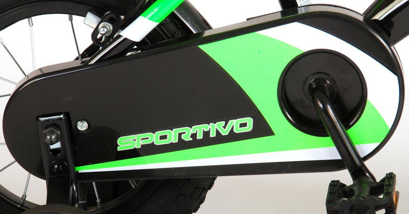 Afbeelding laden in galerijviewer, Volare Sportivo Kinderfiets Jongens 12 inch Neon Groen Zwart Twee Handremmen 95% afgemonteerd
