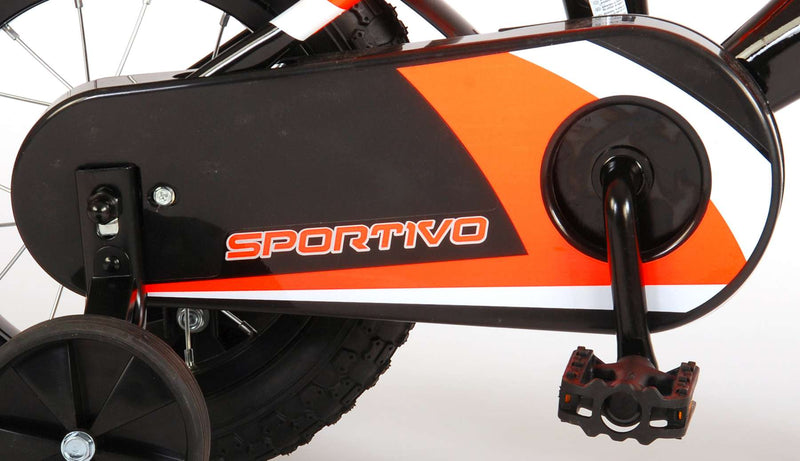 Afbeelding laden in galerijviewer, Volare Sportivo Kinderfiets Jongens 12 inch Neon Oranje Zwart 95% afgemonteerd
