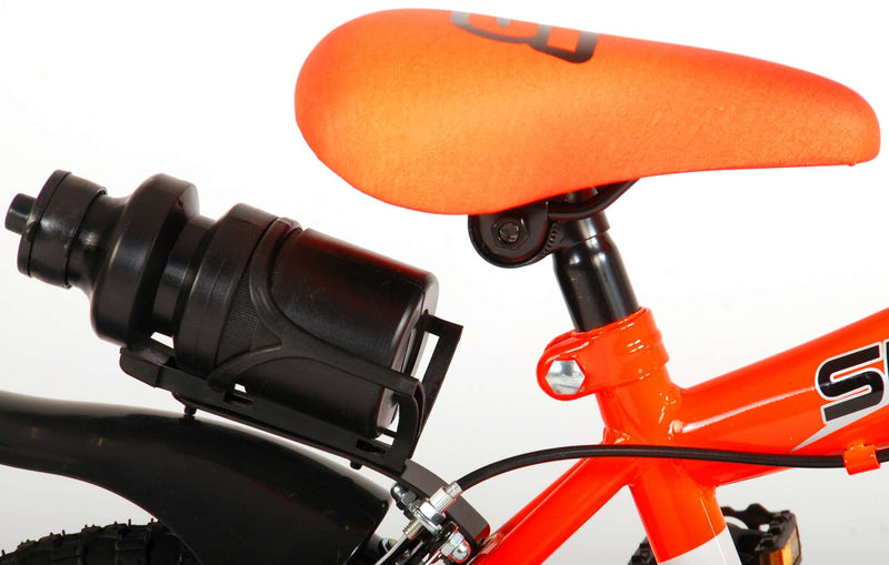 Afbeelding laden in galerijviewer, Volare Sportivo Kinderfiets - Jongens - 12 inch - Neon Oranje Zwart - Twee Handremmen - 95% afgemonteerd
