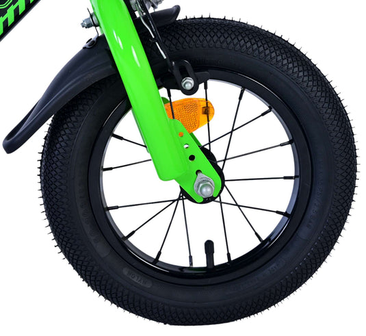 Volare sportivo kinderfiets - jongens - 12 inch - groen zwart - twee handremmen