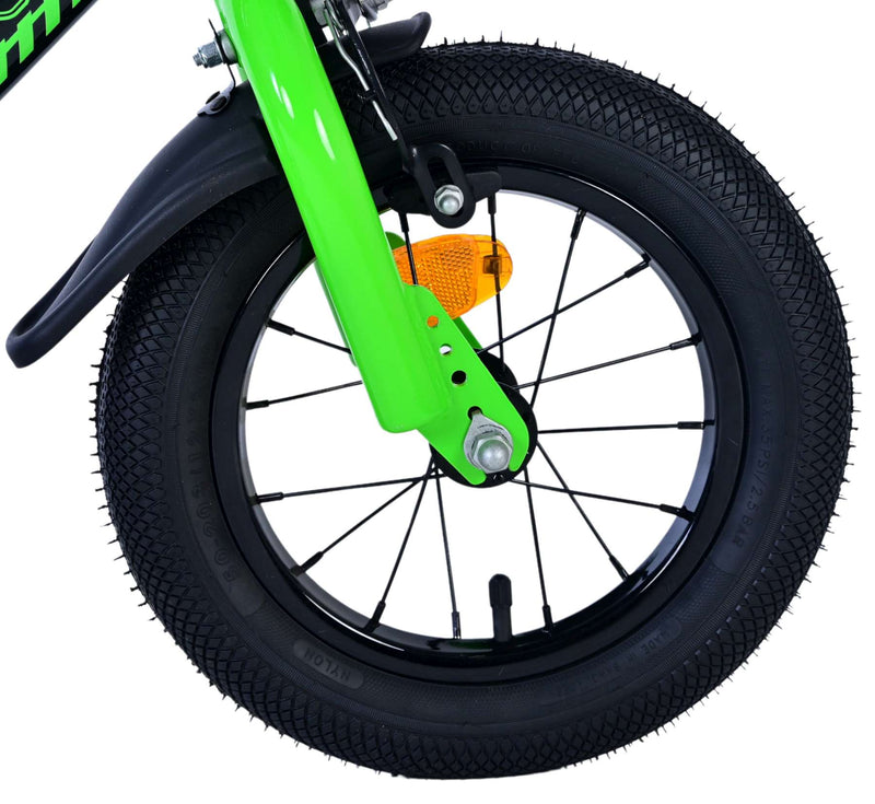 Afbeelding laden in galerijviewer, Volare sportivo kinderfiets - jongens - 12 inch - groen zwart - twee handremmen
