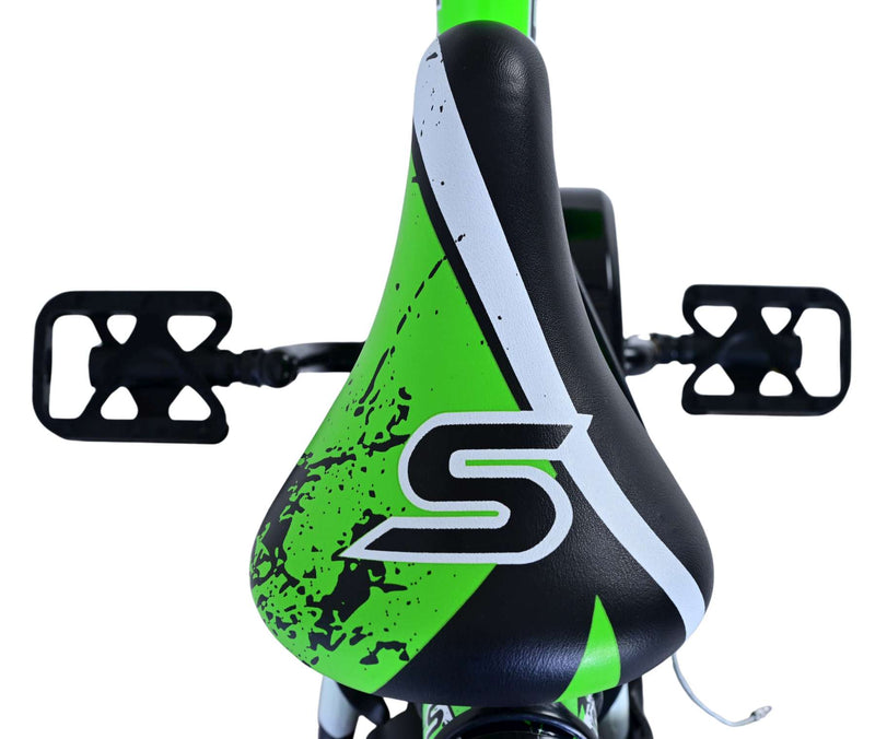 Afbeelding laden in galerijviewer, Volare sportivo kinderfiets - jongens - 12 inch - groen zwart - twee handremmen
