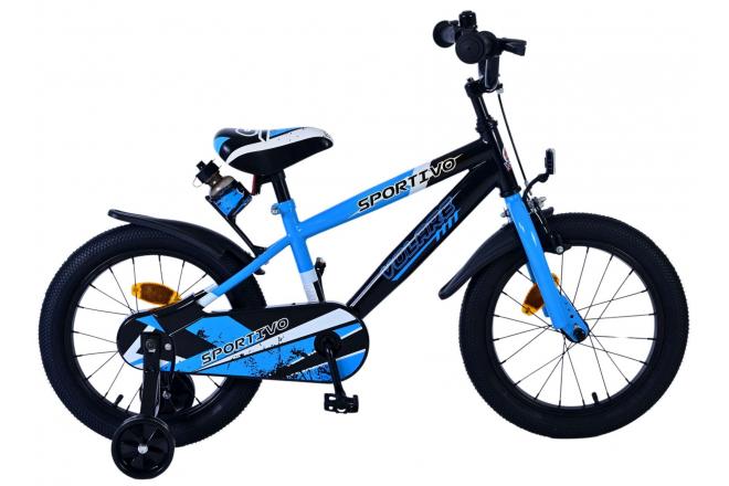 Afbeelding laden in galerijviewer, Volare sportivo kinderfiets - jongens - 16 inch - blauw zwart
