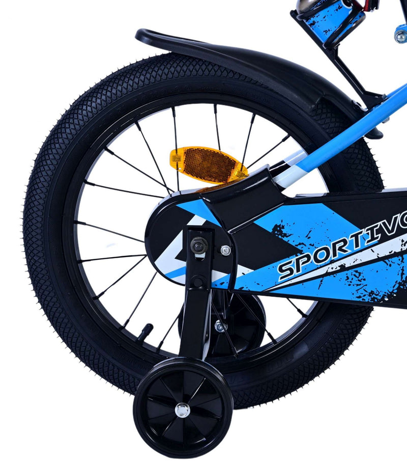 Afbeelding laden in galerijviewer, Volare sportivo kinderfiets - jongens - 16 inch - blauw zwart
