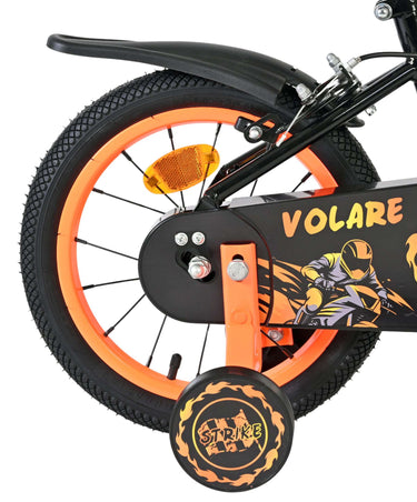 Volare strike kinderfiets - jongens - 14 inch - oranje - twee handremmen