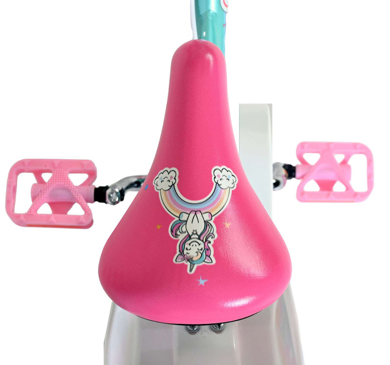Afbeelding laden in galerijviewer, Volare unicorn kinderfiets - meisjes - 12 inch - groen - twee handremmen
