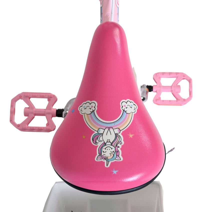 Afbeelding laden in galerijviewer, Volare unicorn kinderfiets - meisjes - 16 inch - roze - twee handremmen
