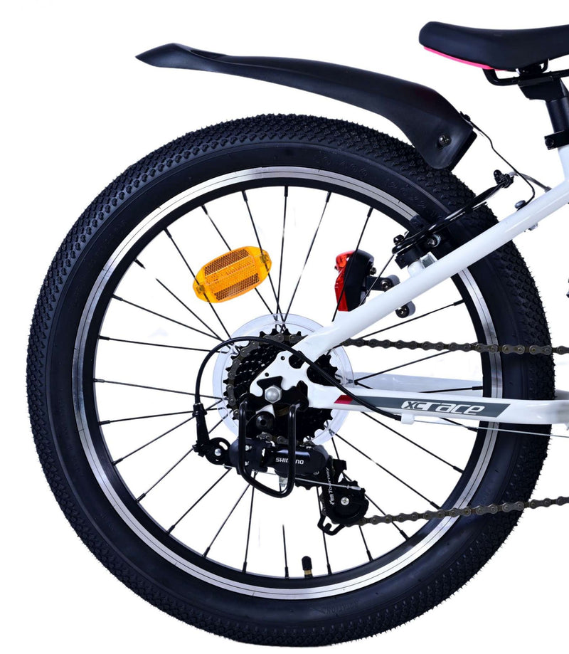Afbeelding laden in galerijviewer, Volare xc race kinderfiets - 20 inch - wit roze - 7 speed
