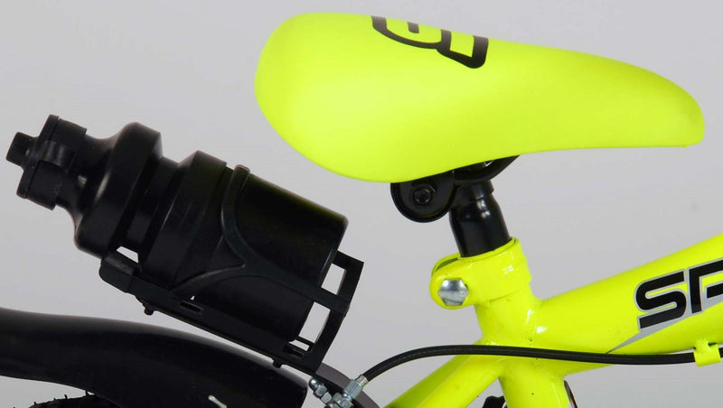 Afbeelding laden in galerijviewer, Volare Sportivo Kinderfiets Jongens 12 inch Neon Geel Zwart Twee Handremmen 95% afgemonteerd
