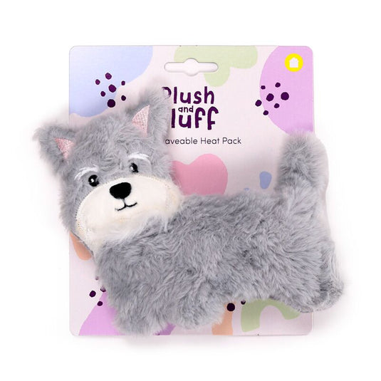 Schnauzer hond magnetron heatpack lavendel tarwe
