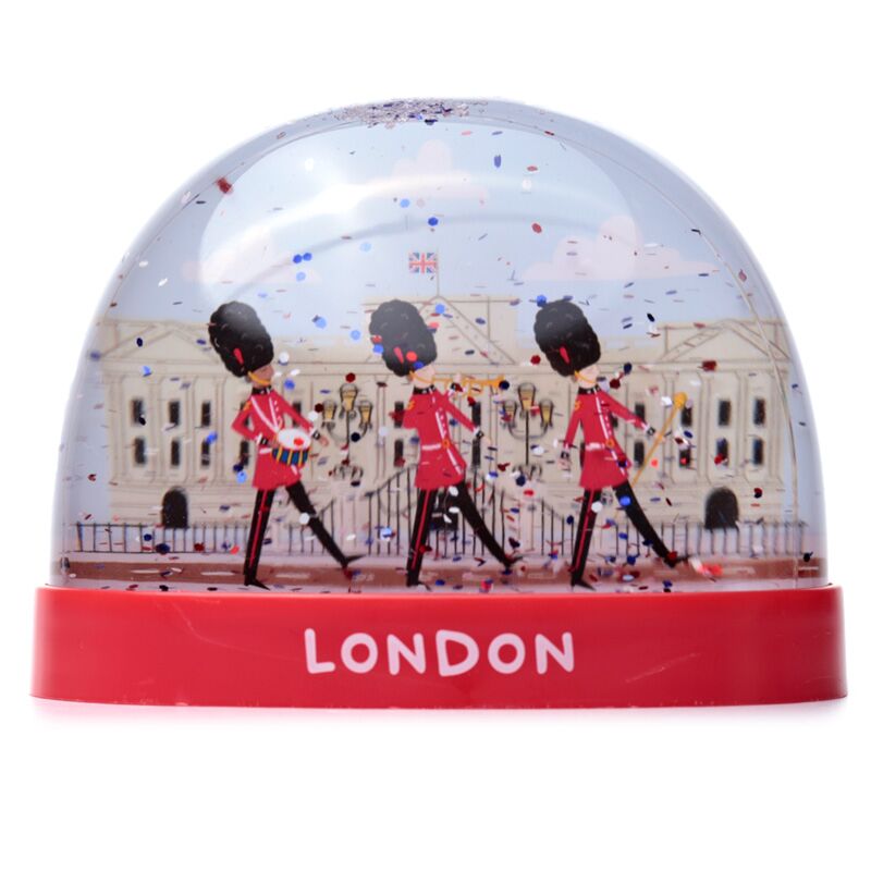 Afbeelding laden in galerijviewer, Londen souvenir koninklijke wachter op parade large glitter sneeuwbol
