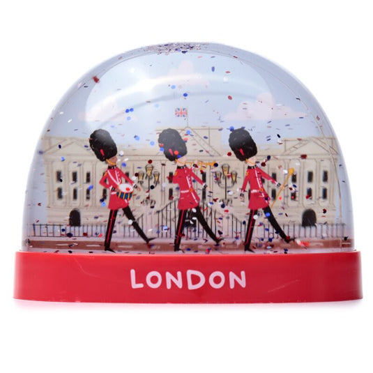 Londen souvenir koninklijke wachter op parade large glitter sneeuwbol