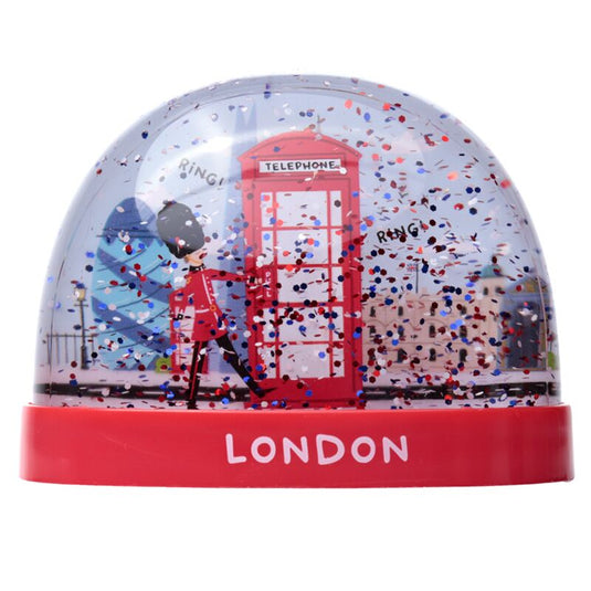 Londen souvenir rode telefooncel koninklijke wachter sneeuwbol l