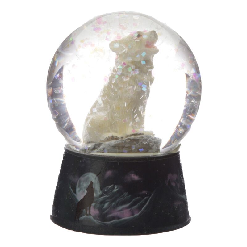 Afbeelding laden in galerijviewer, Protector of the north dream protector wolf sneeuwbol
