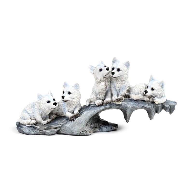 Afbeelding laden in galerijviewer, Wolf puppies spelen op rots
