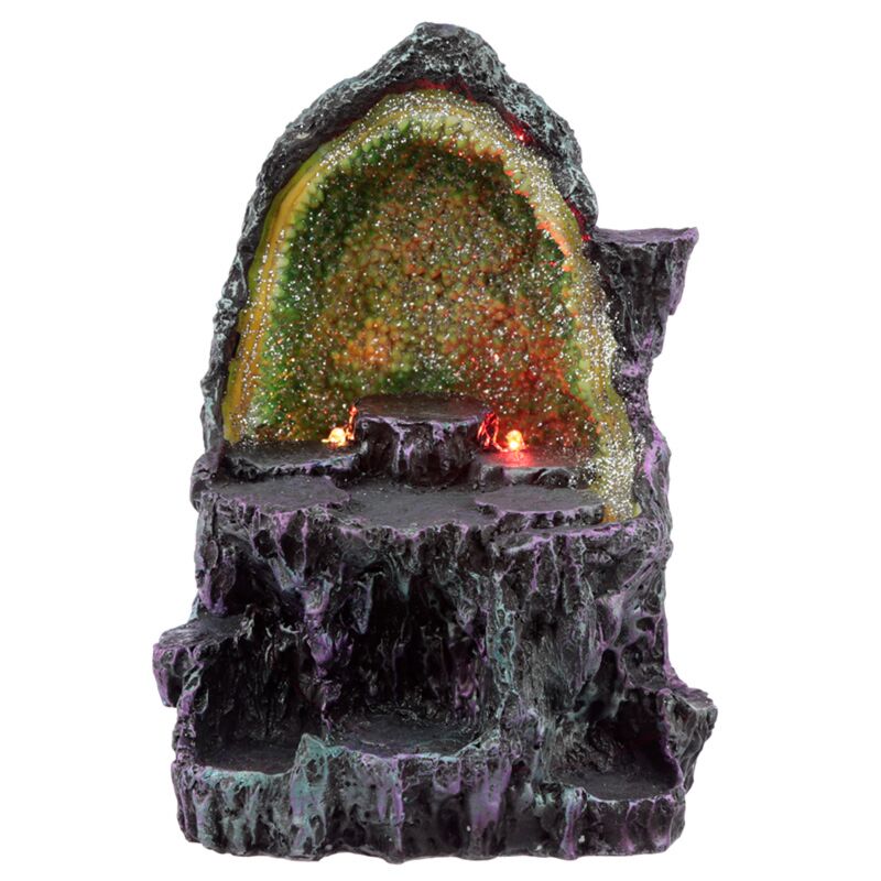 Afbeelding laden in galerijviewer, Dark legends kristalgrot led miniatuur beeldjes display
