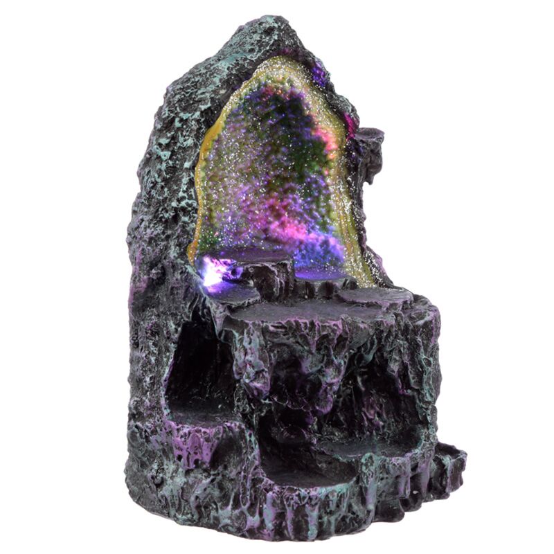 Afbeelding laden in galerijviewer, Dark legends kristalgrot led miniatuur beeldjes display
